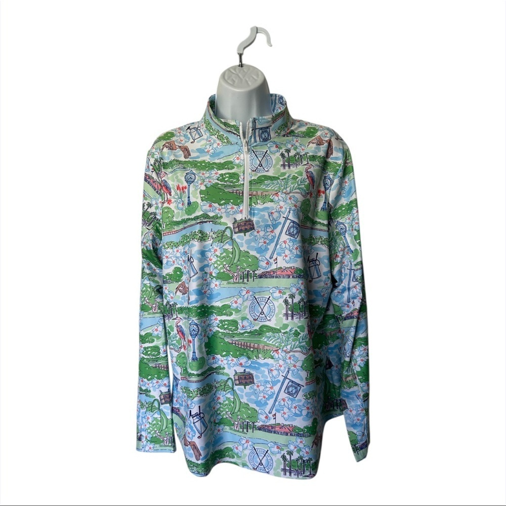 Smith & Quinn 1/4 Zip Country Club of Florida Golf Tennis Pickleball Size XL